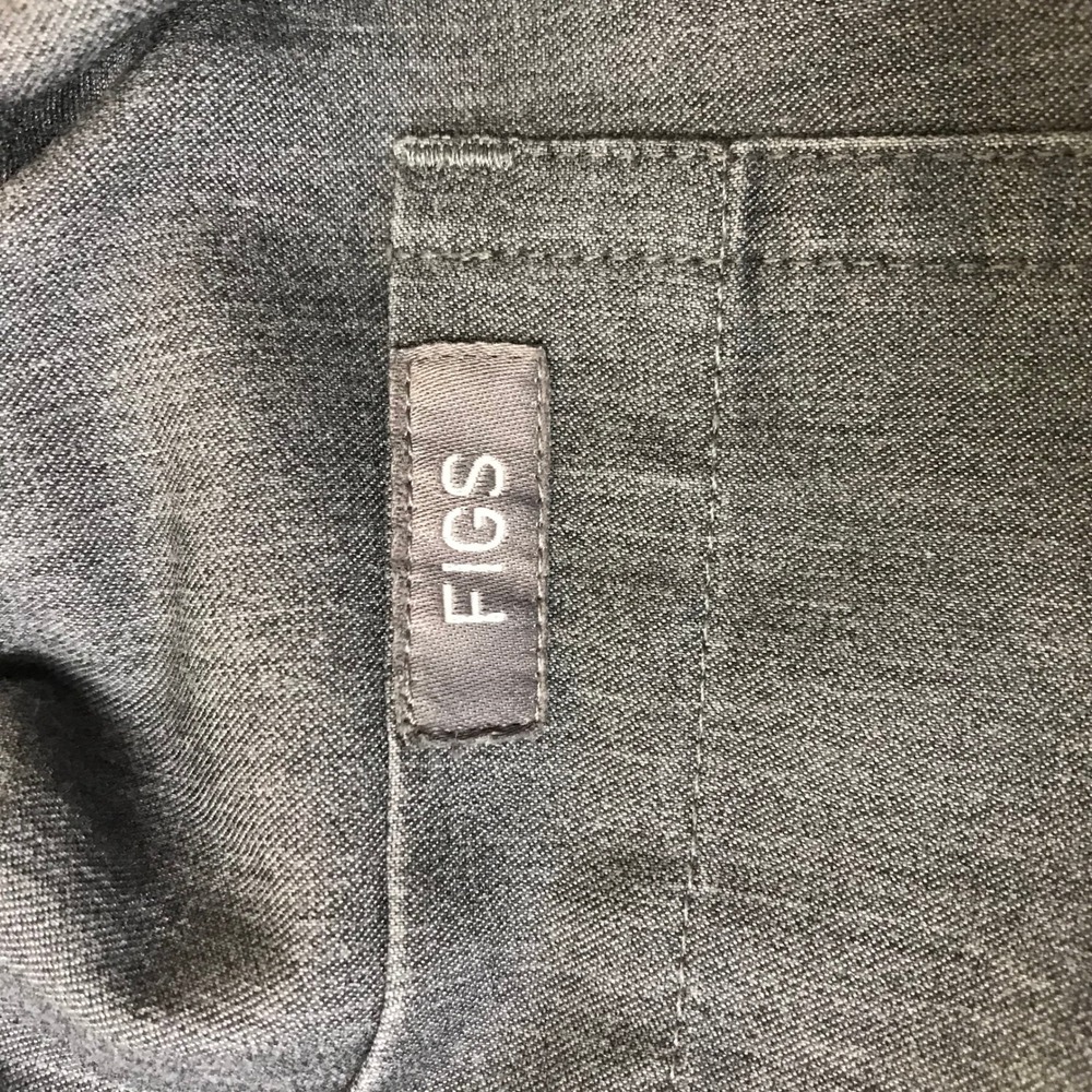 FIGS Graphite Gray Cargo Scrub Pants Slim Fit Jogger Teal Drawstring Mens Small - Picture 13 of 13
